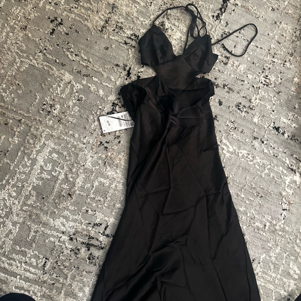 Zara Black Backless Women's Dress